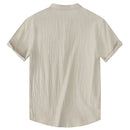 Camisa de Linho Masculina Manga Curta