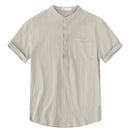 Camisa de Linho Masculina Manga Curta