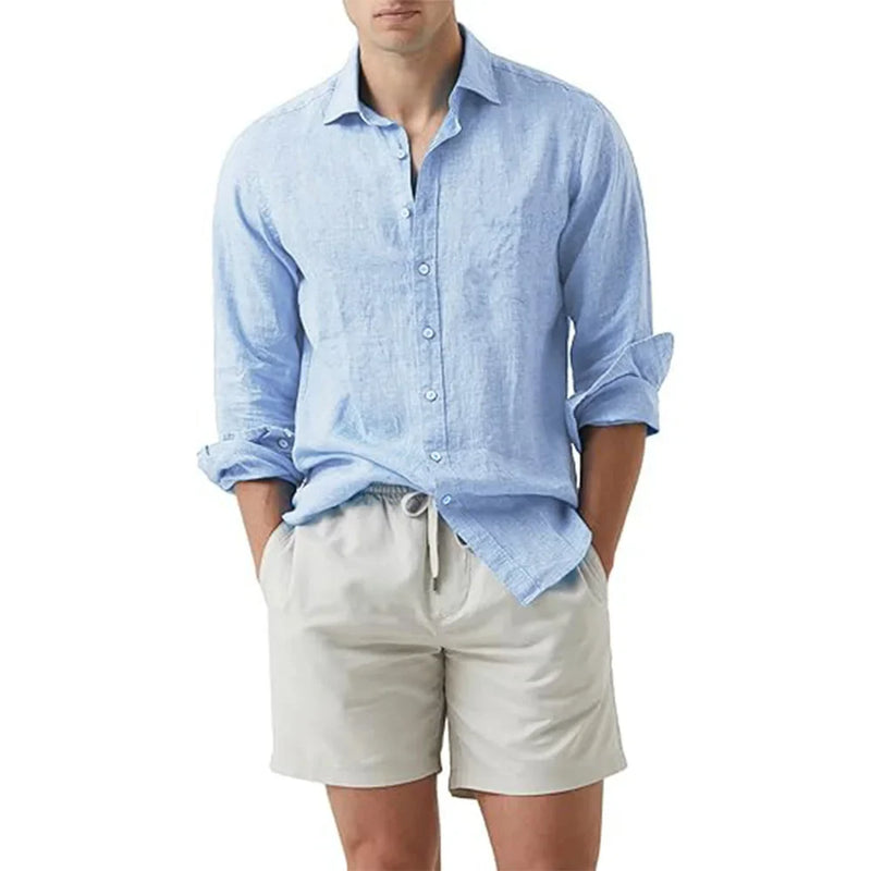 Camisa de Linho Masculina Social